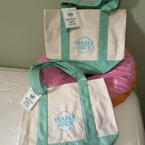 Mint Green Canvas Tote Bag